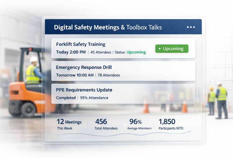 Digital safety meetings & toolbox talks