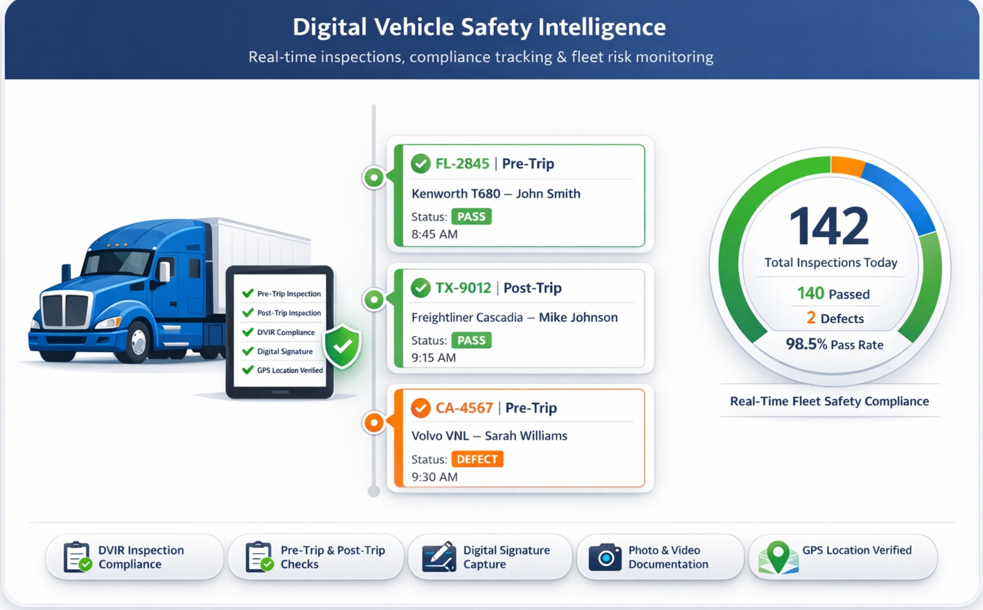 Digital vehicle safety inspections