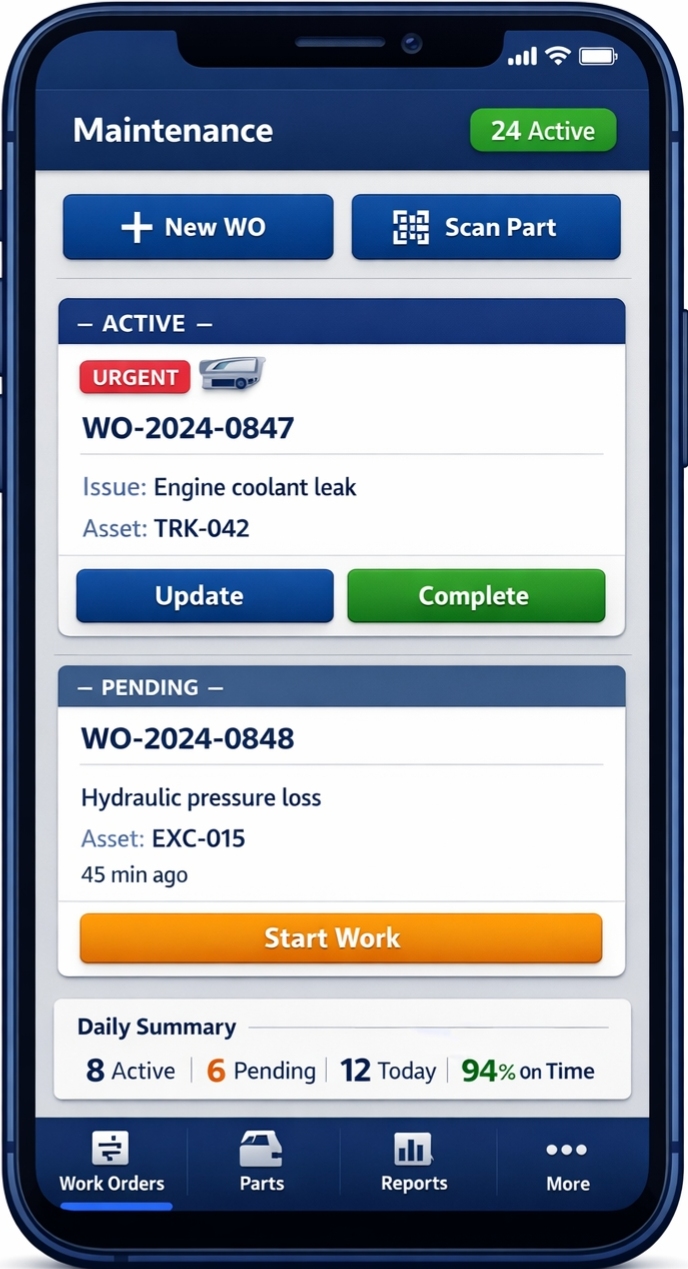 Mobile Maintenance Management