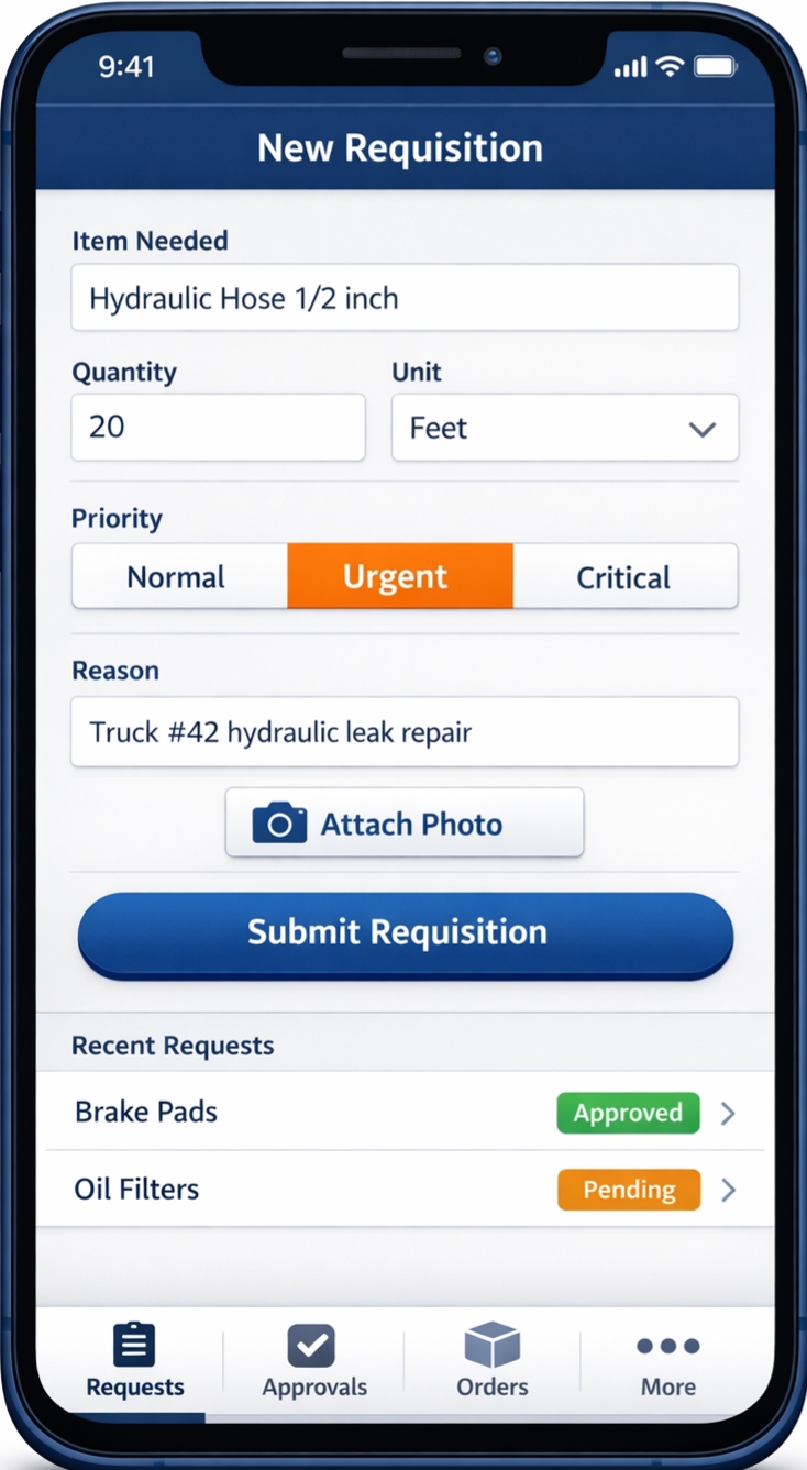 Purchase requisitions