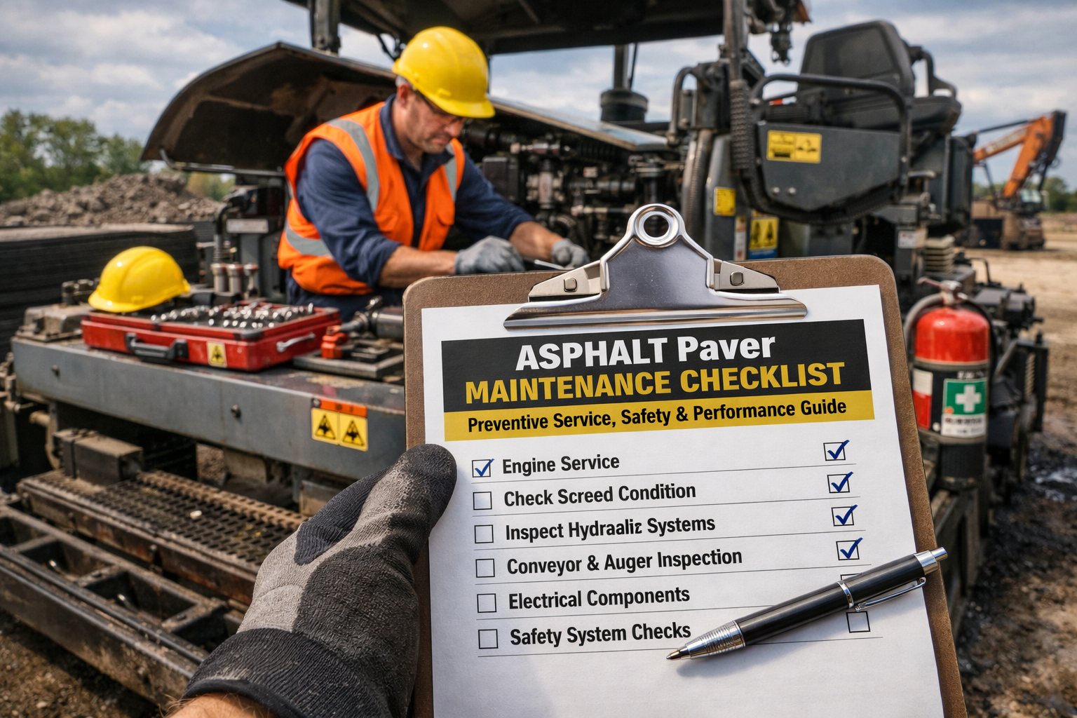 asphalt-paver-maintenance-checklist